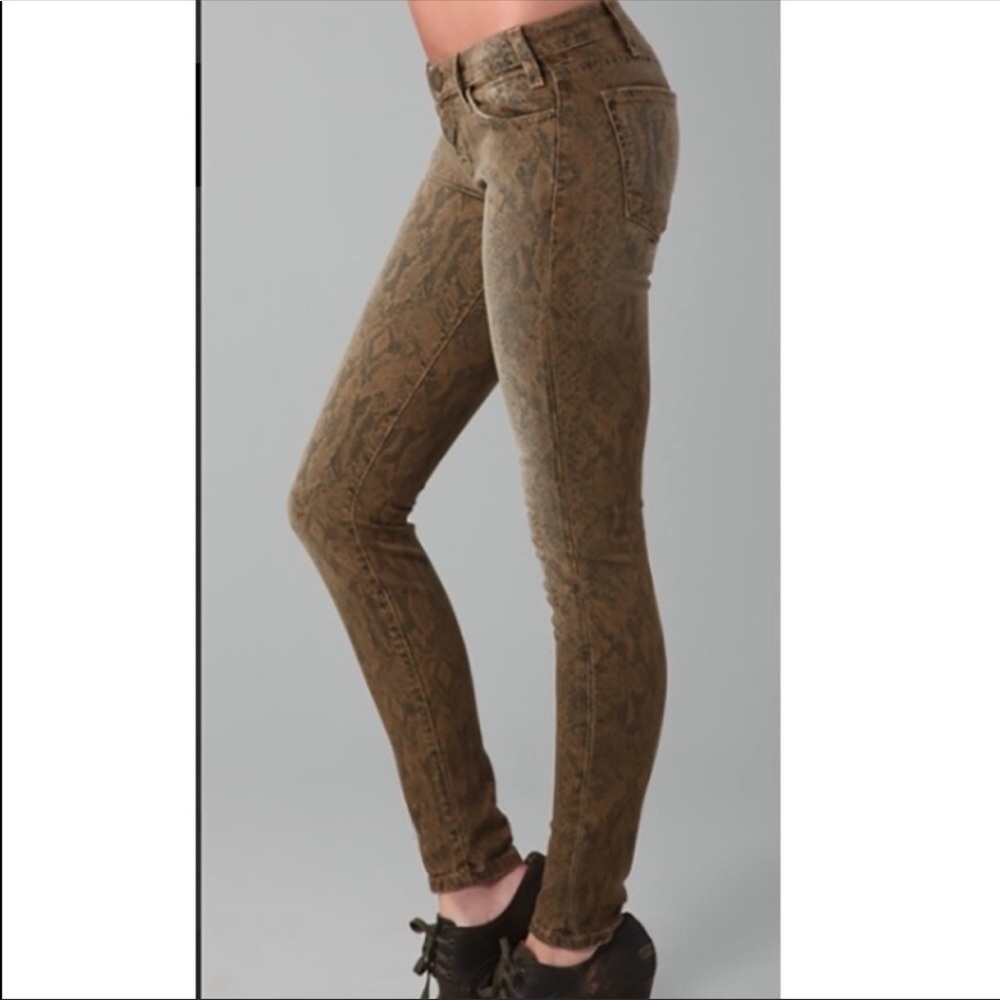 Current/Elliott 25 oregano Mid-Rise Skinny Jeans